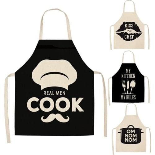 Kitchen Knife Fork Pattern Linen Apron Apron Womens Baking Accessories Apron Kitchen Apron Cafe Mens Kitchen Apron Chef Apron