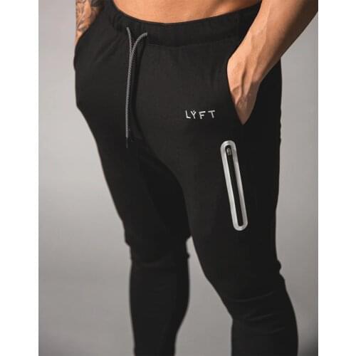 JP&UK Brand Mens Sports Pants Men Joggers Sweatpants Trousers Gym Fitness Bodybuilding Training Elastic Pants Mens Sportswear