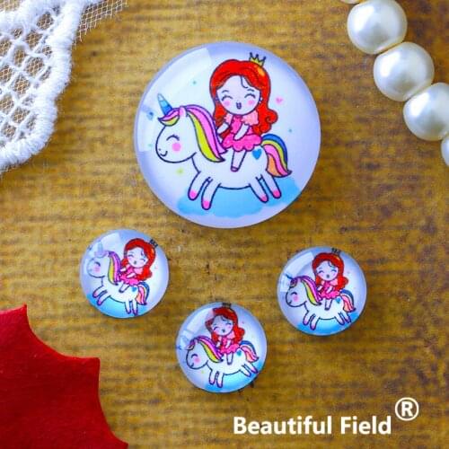 12mm 25mm 14mm 16mm 18mm 20mm Photo Glass Cabochons Round Cameo Set Handmade Settings 30mm Unicorn AP10225887