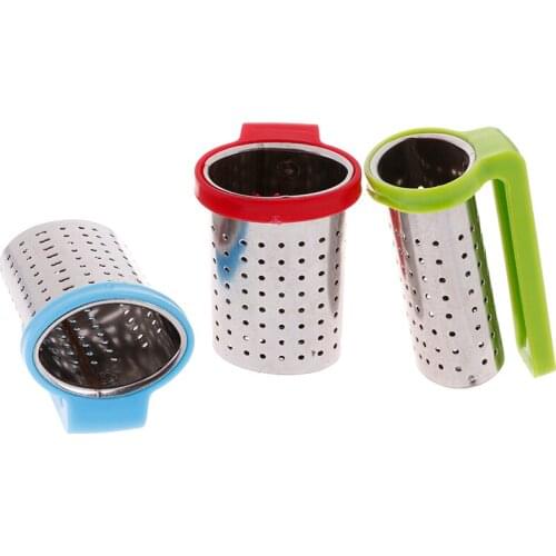 New Stainless Steel Tea Infuser Loose Leaf Tea Diffuser Strainer Herbal Spice Filter Drinkware Tea Accessorie With Handle Hanger