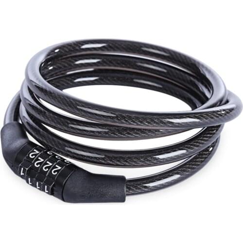 Durable Lock Chain 4 Digit Password Combination Bike Motorcycle Anti-theft Cable Lockstitch Bicycle Security Lock Password Lock