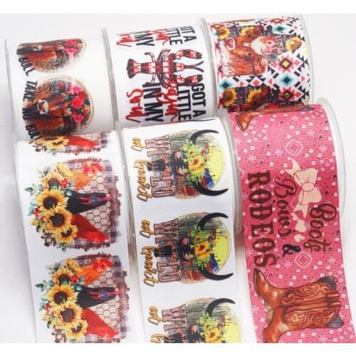 DIY Handmade Materials Printed Grosgrain Ribbon 50 Yard Per Size 51420