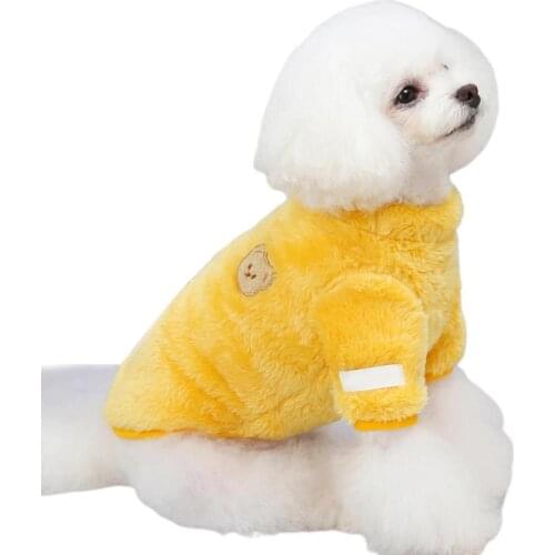 Dog Sweater Round Neck Thickening Warm Pet Two-legged Warm Round Neck Sweater Puppy Costume