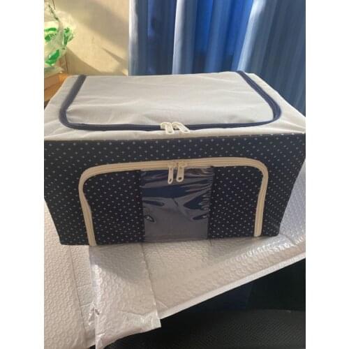 Oxford cloth storage box foldable dirty clothes transparent collection box moisture-proof quilt storage bag with zipper