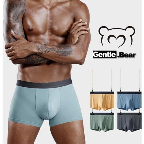 Gentle Bear Modal Mens Panties Fashion Mens Boxer Shorts Male Breathable Underwear Men Underpants