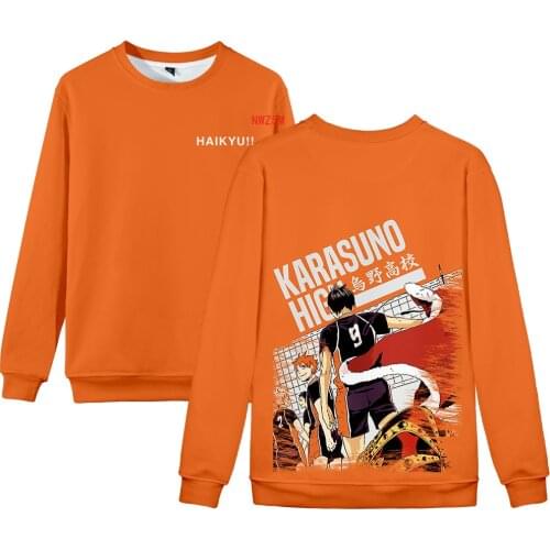 Japan Anime Haikyuu Cosplay Costume Oikawa Tooru Hinata Shoyo Kageyama Tobio Kuroo Tetsurou Unisex 3D Hoodie Crewneck Sweatshirt
