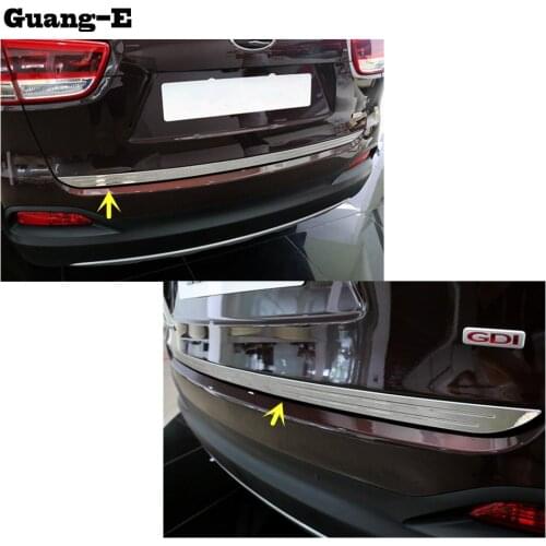 For Kia Sorento L 2015 2016 2017 Stainless Steel Rear Back Door License Tailgate Bumper Frame Plate Trim Lamp Trunk 1pcs