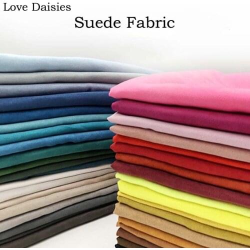 Love Daisies Colorful Suede Fabric Thin Soft for DIY Handwork Shoe Bags Garment Crafts Apparel Skirt Patchwork Sofa Cover Sewing