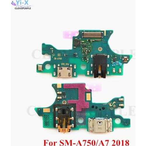 10x Original USB Charging Board Flex Cable With Microphone Mic For Samsung Galaxy A7 2018 A750 Dock Connector Charger Port