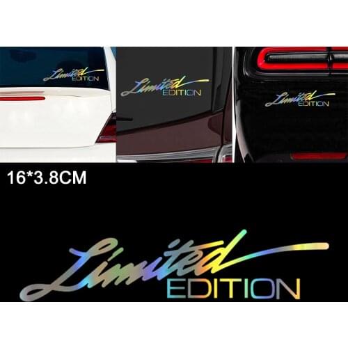16 x 3.8 CM Laser Vinyl LIMITED EDITION Letter Pattern Outdoor Reflective Car Motorcycle Body / Bumper / Hood / Scratch Sticker
