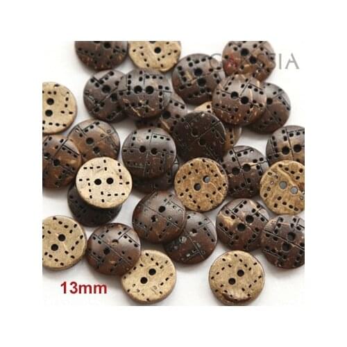 50pcs/lot Size:13mm Natural coconut shell buttons Sewing accssories Button (ss-1213)