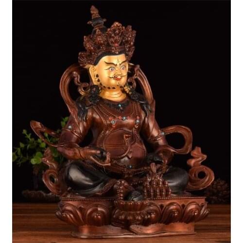 800 # 12 INCH LARGE -GOOD BUDDHA TIBETAN BUDDHIST BLESS FAMILY SAFETY HEALTH EFFICACIOUS PROTECTION YELLOW JAMBHALA BUDDHA