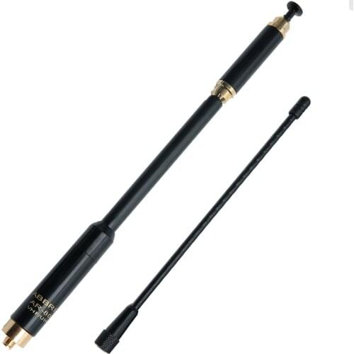 ABBREE AR-800 144/430MHz SMA-F High Gain Telescopic Antenna For WOUXUN KG-UVD1P TYT BAOFENG UV-5R UV-82 Series Walkie Talkie