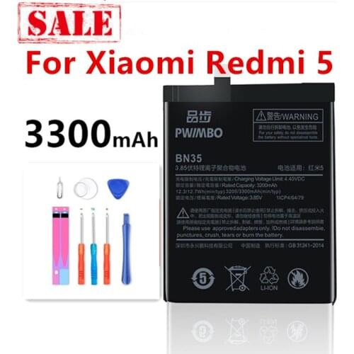 3300mAh High Capacity Zero Cycle Battery for Xiaomi Redmi 5 5.7" BN35