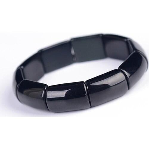 Natural Rainbow Purple Green Eyes Black Obsidian Stone Bracelets For Women Wrist Bracelet Energy Stone Hand Row Fashion Jewelry