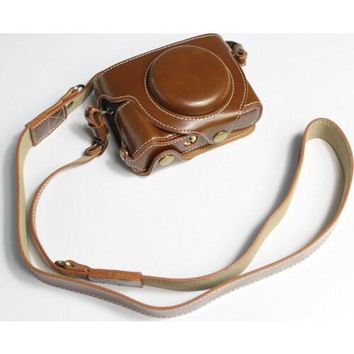 PU Leather Case Camera Bag For Canon G5X2 G5XII G5XM2 PowerShot G5 X Mark II shell cover With Bottom Battery Opening