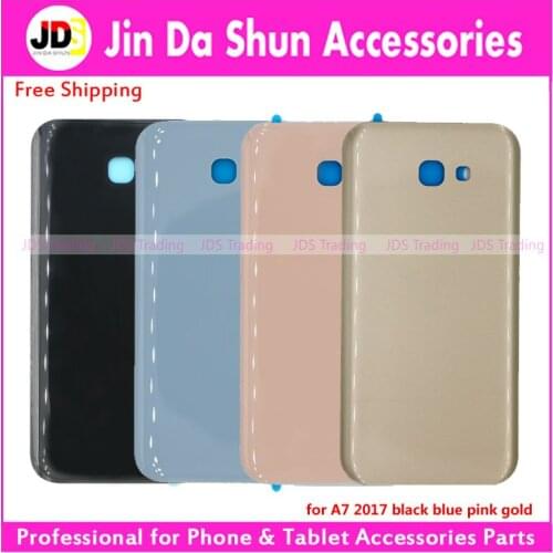 DHL For Samsung Galaxy A7 2017 SM-A720F A7200 Back Housing Battery Door Cover Rear Phone Case with LOGO+Adhesive Gule+IMEI Code