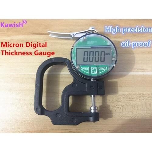 New!oil proof Micron Digital Thickness Gauge 0-12.7mm 0.001mm thickness tester meter paper film leather thickness measuring tool
