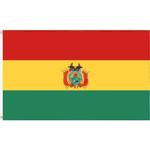 JiaHao Wholesale 100% Polyester Double Stitched Stock 3x5ft Bolivia Flag