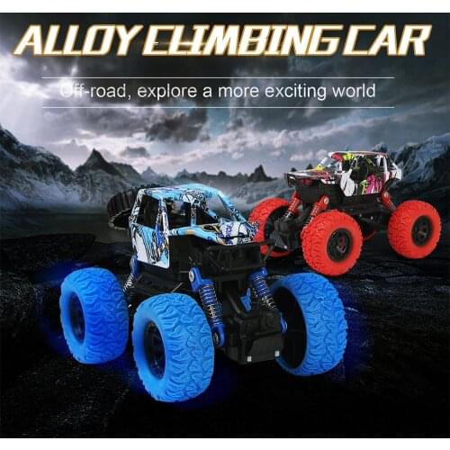 Classic Alloy Off-Road Graffiti Climbing Car Model Vehicle Four-Wheel-Drive Pull Back Car Toys Gift for Children