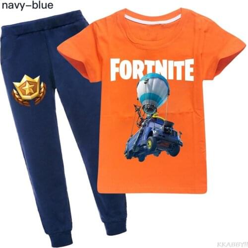 Fortnite Children Clothing Set kids clothes sets TShirt +Pant 2pcs Fashion Summer Girls Suit Casual Toddler Baby Boy