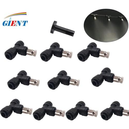 10Pcs Fog Nozzles Misting Nozzles Kit For Patio Misting System Outdoor Cooling Humidity System Garden Irrigation Water Mister