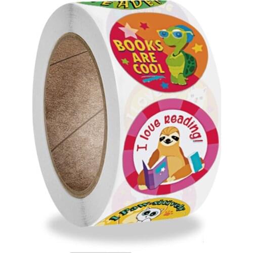 Round Encourage Reward Sticker Cute Animals Seal Labels for Kids Gift Box Decor 1 inch Stickers 100-500pcs for Reward Kids