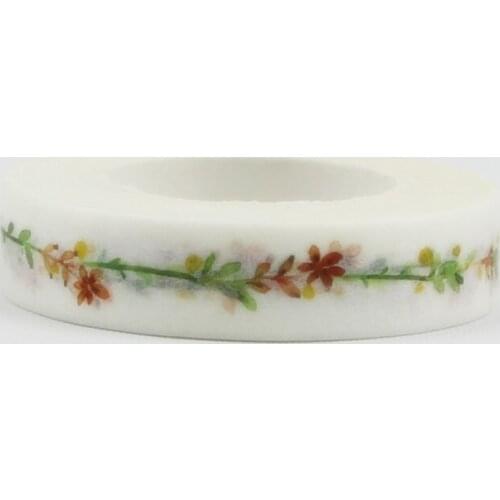 2pcs 1cm Flower vine Washi Tape adhesive tape DIY decoration Scrapbooking Sticker Label Masking Tape School Office Supply