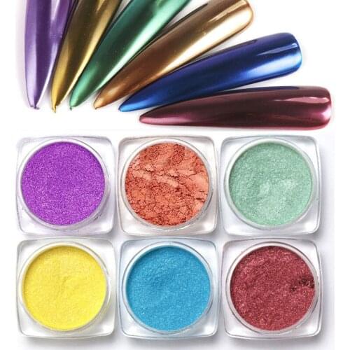 Mermaid Pearl Matte Acrylic Nail Powder Glitter Sequins UV Gel Nails Polish Chrome Pigment Nail Art Decorations Accesorios