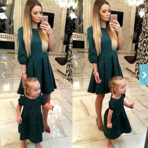 MINISED Matching Dresses For Mom And Daughter