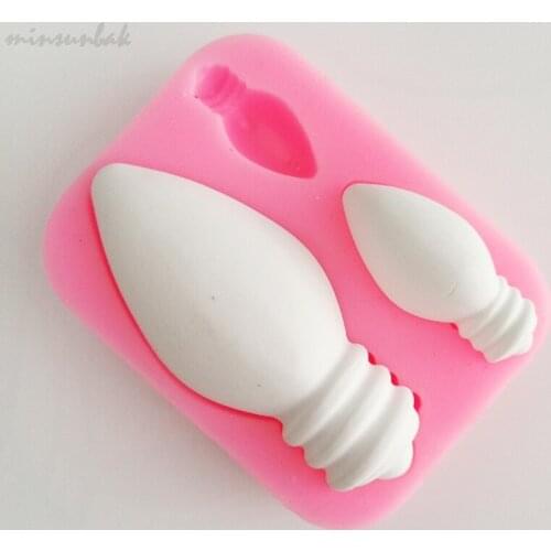 Minsunbak Light Bulb Silicone Mold Party Candy Chocolate Baking Tools Fondant Cake Decoration