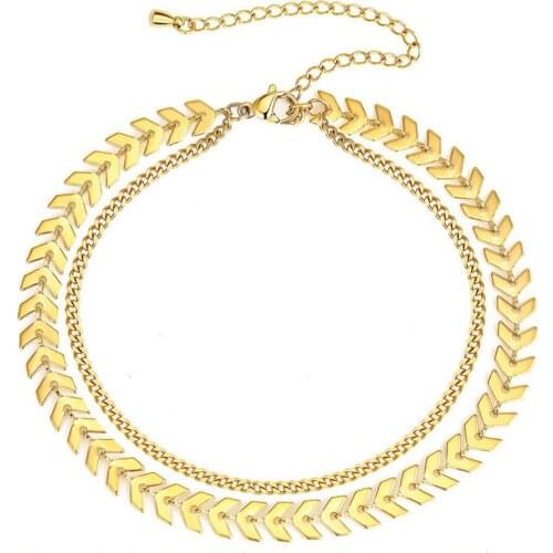 2021 New Golden Beach Ankle Chain Copper Electroplating 14K Real Gold Cuba Chain Tennis Womens Fishbone Bracelet Wholesale