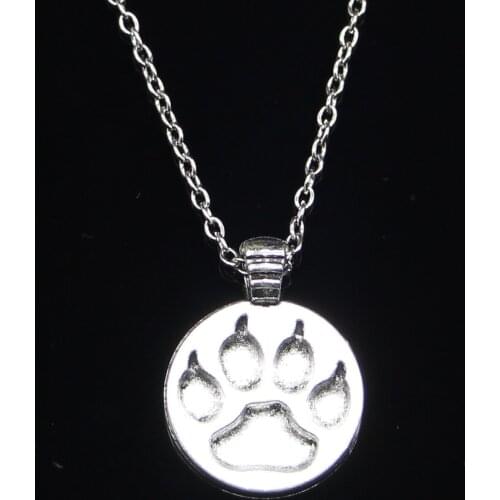 New Fashion Necklace 21mm bear paw Pendants Short Long Women Men Colar Gift Jewelry Choker