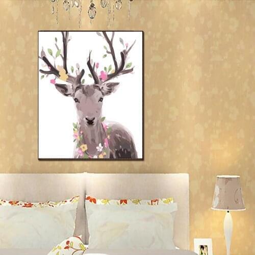 Deer Cuadro Diy Painting By Numbers Kit Acrylic Paint By Numbers Wall Art Special Gift Canvas Painting On Canvas