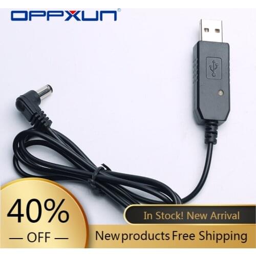 OPPXUN 2021 Hot Sale Fast Shipping Portable USB Charger Cable For Baofeng UV-5R BF-F8HP Plus Walkie- Talkie Two Way Radio X6HB