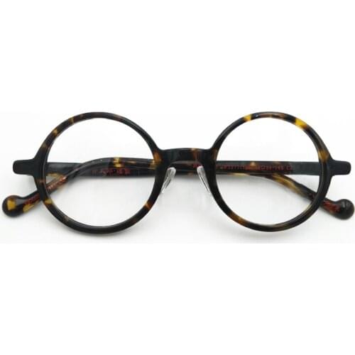 Retro round glasses frame with transparent lens ladies mens acetate glasses optical glasses prescription frame glasses