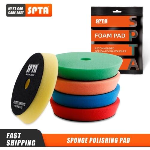 Bulk Sales) SPTA 3"(80mm)/5"(125mm)/6"(150mm) Car Spong Buffing Polishing Pads & Buffing Pads For DA/RO/GA Car Buffer Polisher
