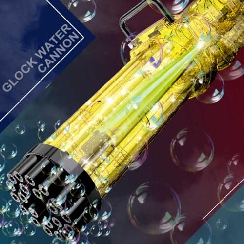 18 holes Gatling Bubble Machine Kids Toys Large Gatling Bubble Gun Plastic Toy Outdoor Automatic Bubbles Blower Machine Dropship