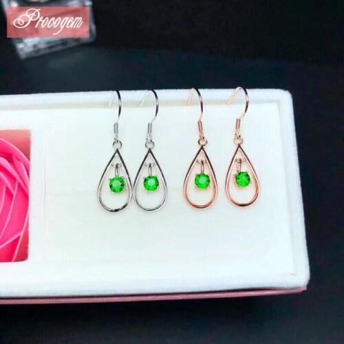 Женские золотые серьги Procogem China At AliExpress