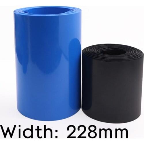 Width 230mm (Diameter 145mm) Lipo Battery Wrap PVC Heat Shrink Tube Insulated Case Sleeve Protection Cover Flat Pack Blue Black