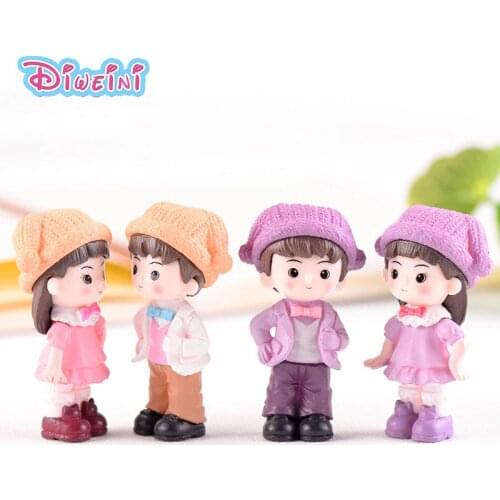 Clown Hat lover Figures DIY Toy Girl Boy Miniature wedding decoration Movie Character Birthday cake play house doll baby Gift