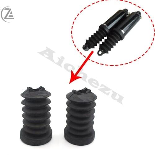 ACZ Rubber Rear Fork Boots Shock Absorber Covers Protector Gaiter Gators for Harley Touring Street Electra Glide Road King