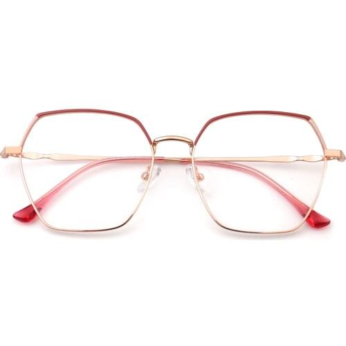 Women Oversize Retro Anti Blue Light Eyeglasses Men Square Computer Glasses Frame Light Metal Fashion Blue Ray Eyeglass Frame