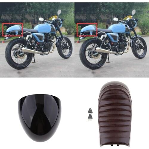 1 Set Motorcycle Cafe Racer ABS Rear Seat Fairing Cover with Hump Vintage Cushion Universal For Motorcycle For Yamaha