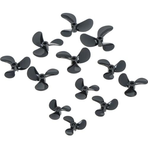 1 pairs High Strength D28/32/36/40/44/48mm 3 Blades 4mm Rc Boat Three Blades Paddle Nylon Boat Propeller Positive &Reverse Screw