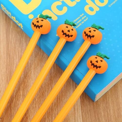 1pcs New Pumpkin Gel Pens 0.5mm Novelty Stationery Kawaii Pen Student Cute Pens Black Writing Gel Pen Kawaii School Supplies