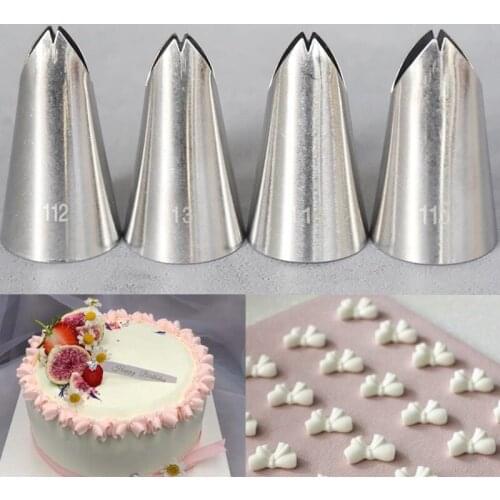 #112 #113 #114 #115 Nozzle Icing Nozzles Piping Tip Pastry Tips Cup Cake Decorating Baking Tools Bakeware Create Leaf Leaves