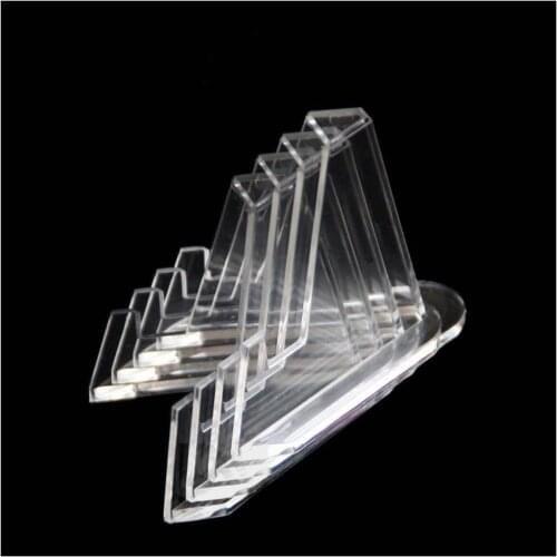 12Pcs Small Clear Acrylic Display Stand Easel Rack for Displaying Game Cards Collectables Challenge Military Coin Medal Holder