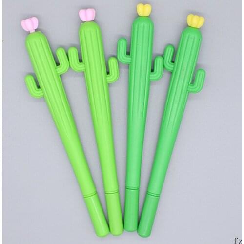 200 Pcs Cactus Neutral Pen Black Signature Water Pen for Students School Office Supplies