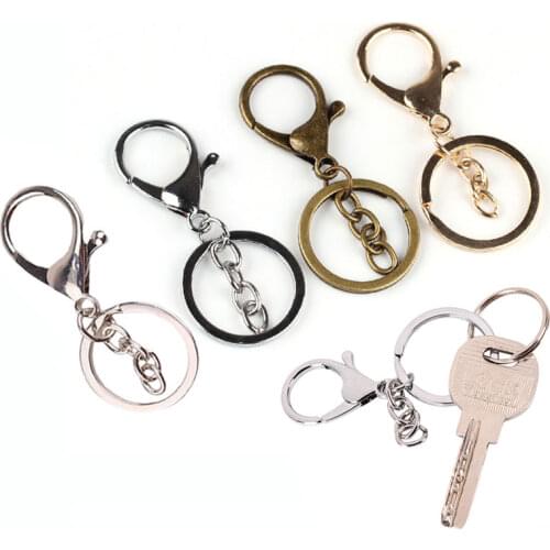 5Pcs Key Ring 30mm Keychain Long 65mm Lobster Clasp Key Hook Keyring for Jewelry Making DIY Craft Storage Key Chains Accessories